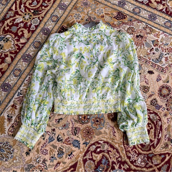 Alice and Olivia Callico Blouse Sz Medium - Picture 9 of 12